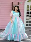  KA-1043 Readymade Jimmy Silk Multi Designer Gown Catalog
